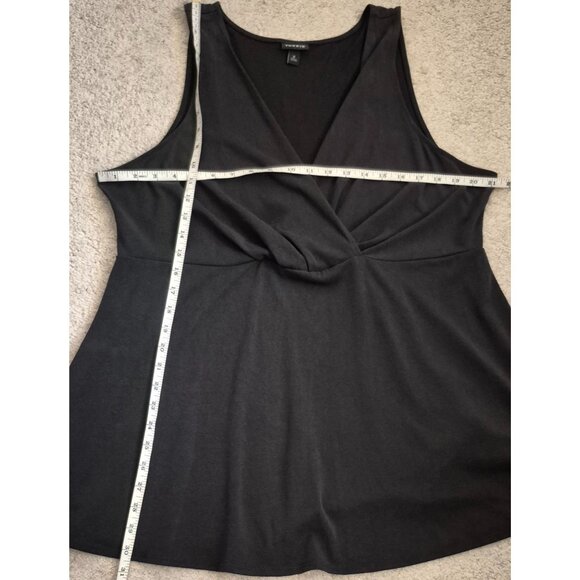 Torrid Black Surpice Neckline V Neck Sleeveless Modal Tunic Top Size 2X GUC - Picture 5 of 7